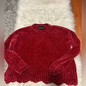 Red Chenille Sweater
